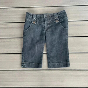 Boom Boom Jeans Girls Dark Gray Denim Bermuda Shorts